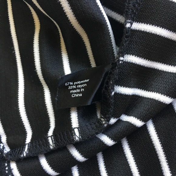 Lane Bryant Striped Dress, Black/White, Pockets - Picture 4 of 4